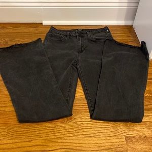 Just black denim made in the USA women’s gene pants bell bottom size 27